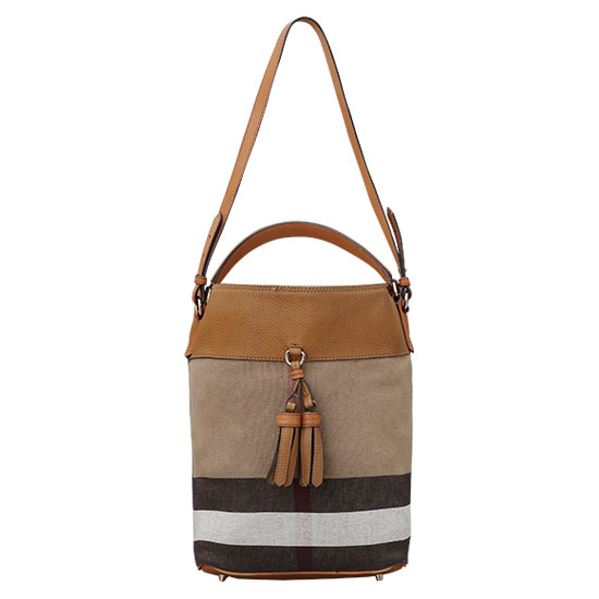 BURBERRY(USED)애쉬비 캔버스 체크 호보백