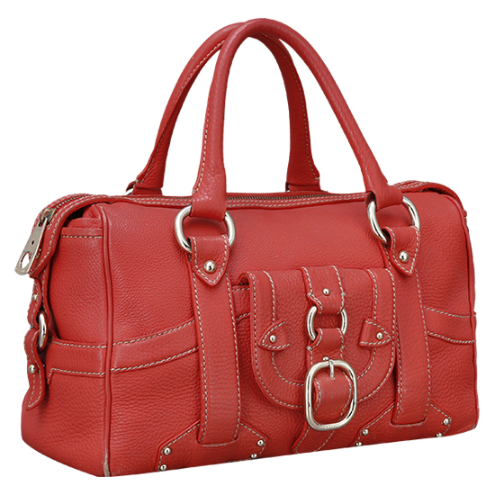 CELINE(USED)레드 레더 토드백