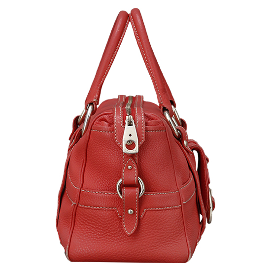CELINE(USED)레드 레더 토드백