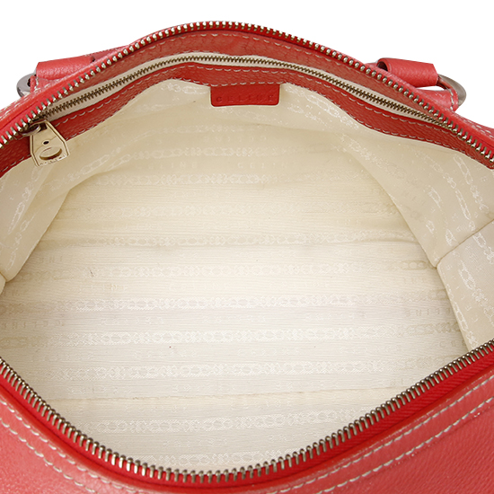 CELINE(USED)레드 레더 토드백