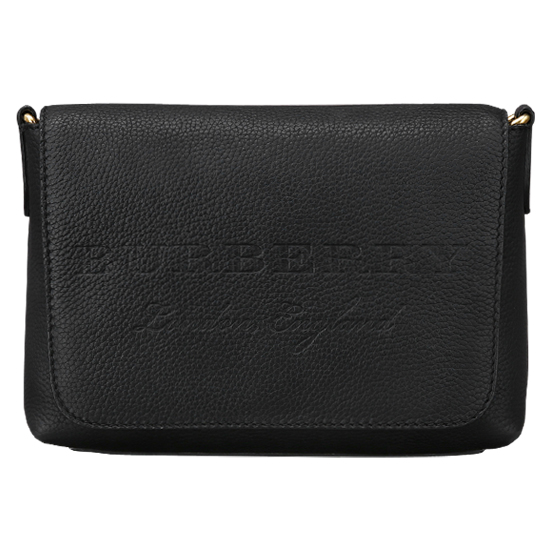 BURBERRY(USED)블랙 레더 크로스백