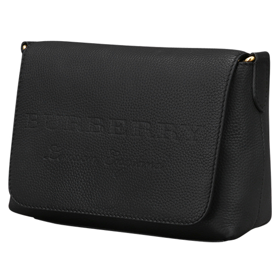 BURBERRY(USED)블랙 레더 크로스백