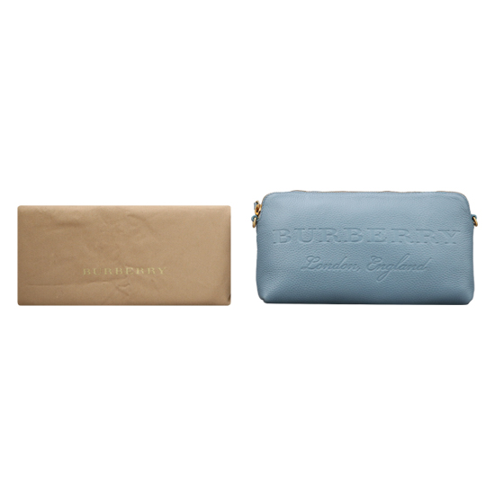 BURBERRY(USED)블루 레더 크로스 바디백