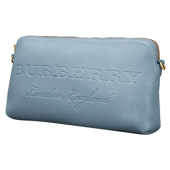 BURBERRY(USED)블루 레더 크로스 바디백