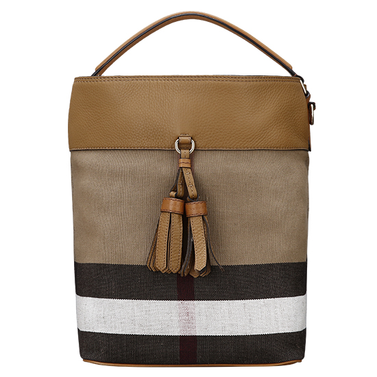 BURBERRY(USED)애쉬비 캔버스 체크 호보백