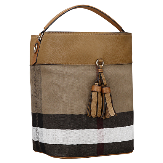 BURBERRY(USED)애쉬비 캔버스 체크 호보백