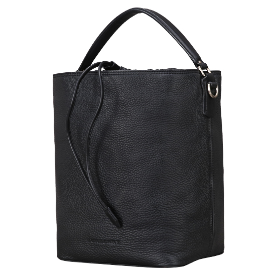 BURBERRY(USED)블랙 레더 애쉬비 호보백