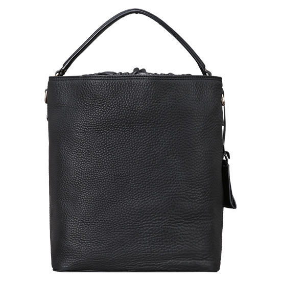 BURBERRY(USED)블랙 레더 애쉬비 호보백