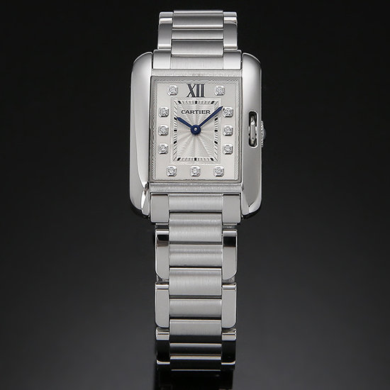 CARTIER(USED)탱크 앙글레즈 스틸 스몰
