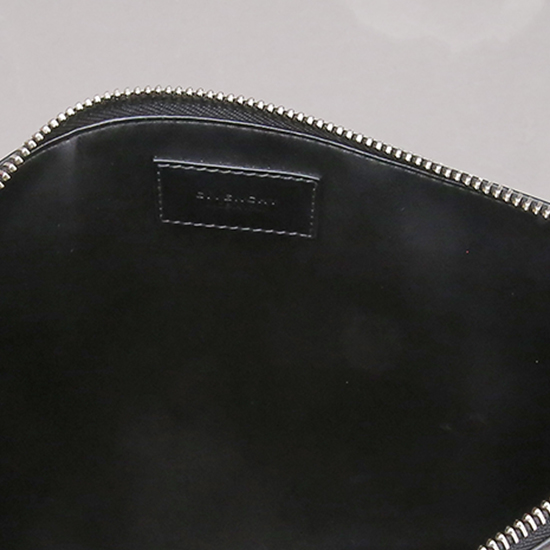 GIVENCHY(USED)지방시 로고 블랙 레더 클러치