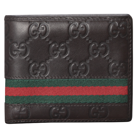 GUCCI(USED) 구찌 씨마 시그니처 브라운 레더 반지갑
