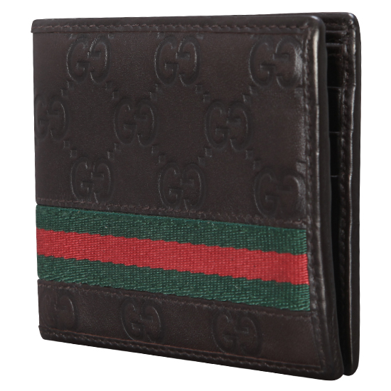GUCCI(USED) 구찌 씨마 시그니처 브라운 레더 반지갑