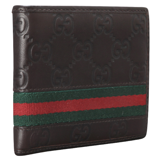 GUCCI(USED) 구찌 씨마 시그니처 브라운 레더 반지갑