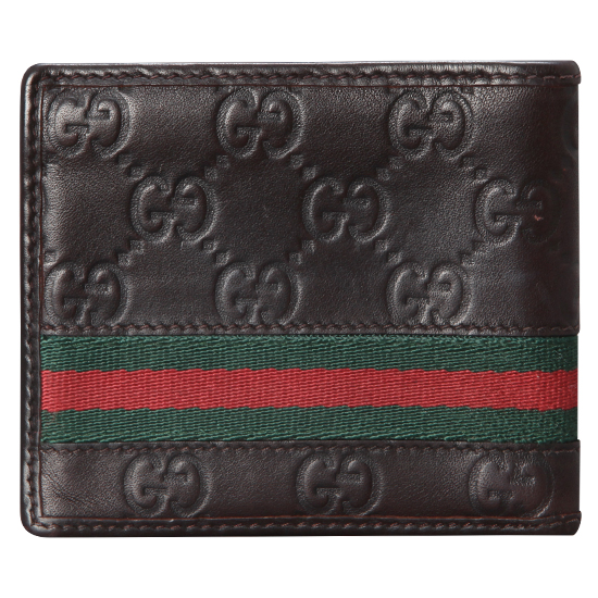 GUCCI(USED) 구찌 씨마 시그니처 브라운 레더 반지갑