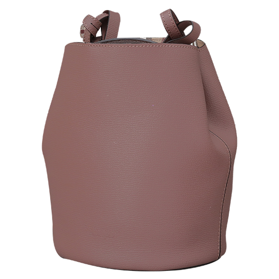 BURBERRY(USED)핑크 레더 헤이마켓 버킷 숄더백