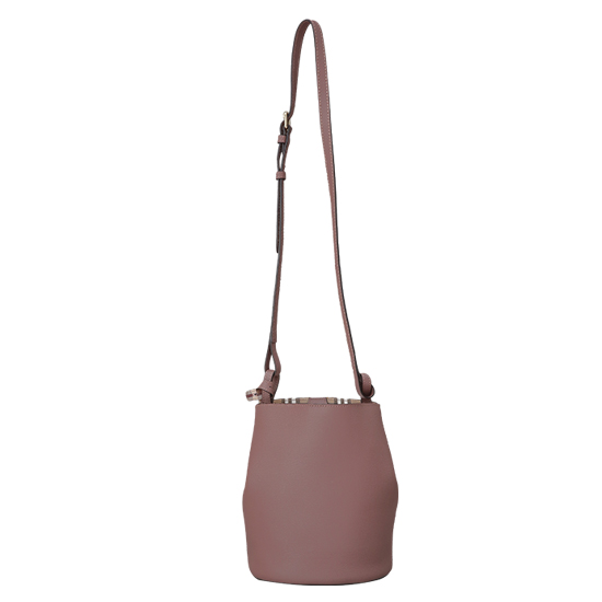 BURBERRY(USED)핑크 레더 헤이마켓 버킷 숄더백
