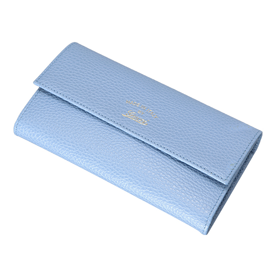 GUCCI(USED) 구찌  블루 레더 스윙 장지갑