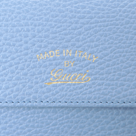 GUCCI(USED) 구찌  블루 레더 스윙 장지갑