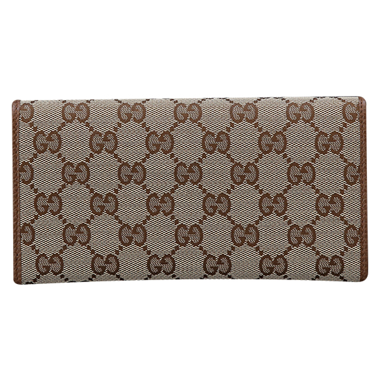 GUCCI(USED) 구찌 GG로고 캔버스 플랩 장지갑