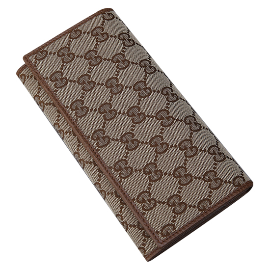 GUCCI(USED) 구찌 GG로고 캔버스 플랩 장지갑