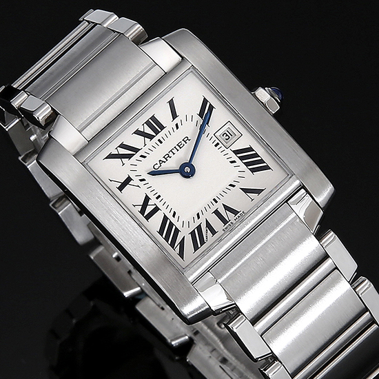 CARTIER(USED)탱크 프랑세스 스틸 M
