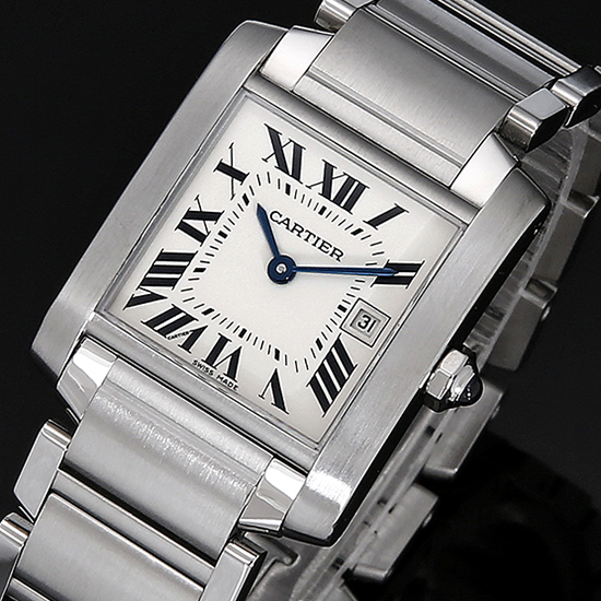 CARTIER(USED)탱크 프랑세스 스틸 M