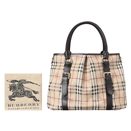 BURBERRY(USED)PVC 노바체크 토트겸 숄더백