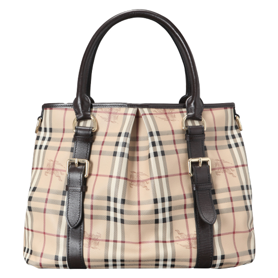 BURBERRY(USED)PVC 노바체크 토트겸 숄더백
