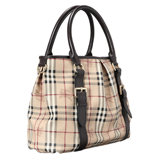 BURBERRY(USED)PVC 노바체크 토트겸 숄더백