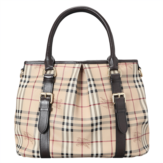 BURBERRY(USED)PVC 노바체크 토트겸 숄더백