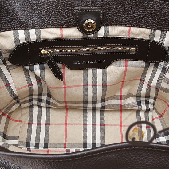 BURBERRY(USED)브라운 레더 숄더백