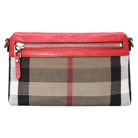 BURBERRY(USED)캔버스 레드 크로스 바디백