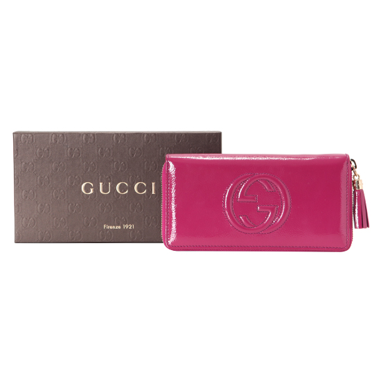 GUCCI(USED) 구찌 페이던트 인터락킹 소호 월릿