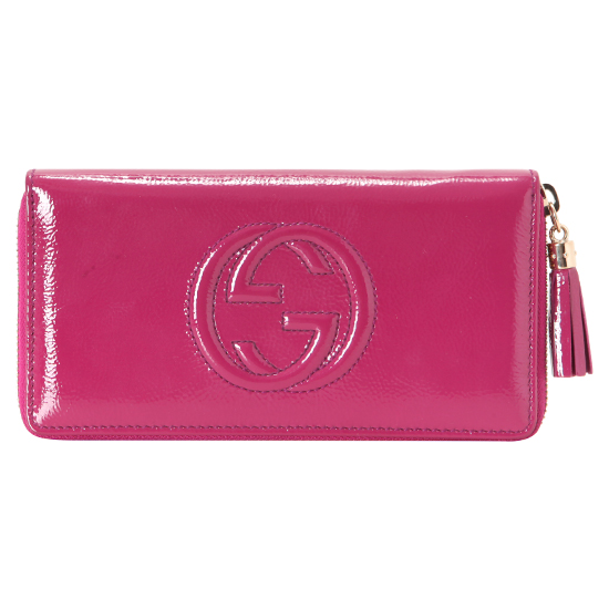 GUCCI(USED) 구찌 페이던트 인터락킹 소호 월릿