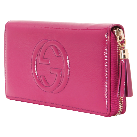 GUCCI(USED) 구찌 페이던트 인터락킹 소호 월릿