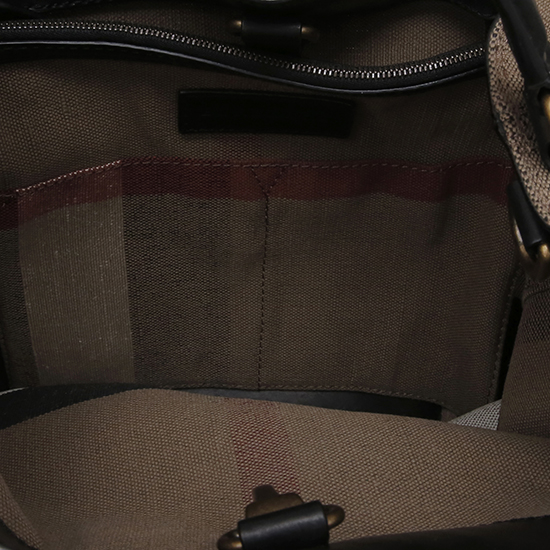BURBERRY(USED)애쉬비 캔버스 체크 호보백