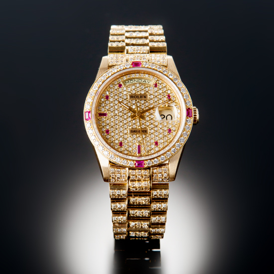ROLEX(USED) 로렉스 18238 데이데이트 풀다이아 워치