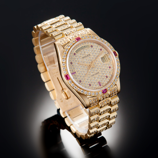ROLEX(USED) 로렉스 18238 데이데이트 풀다이아 워치