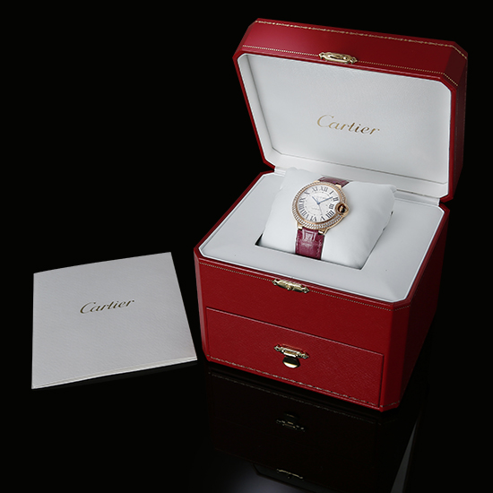CARTIER(USED) 발롱블루 로즈골드 다이아베젤