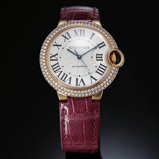 CARTIER(USED) 발롱블루 로즈골드 다이아베젤