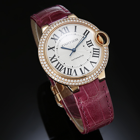 CARTIER(USED) 발롱블루 로즈골드 다이아베젤