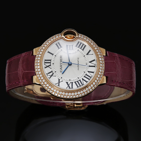 CARTIER(USED) 발롱블루 로즈골드 다이아베젤
