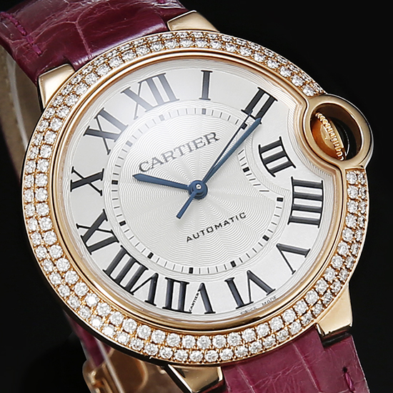 CARTIER(USED) 발롱블루 로즈골드 다이아베젤