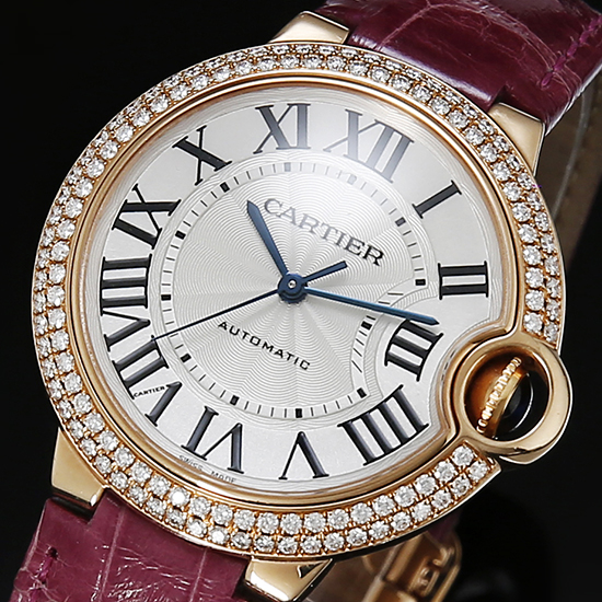 CARTIER(USED) 발롱블루 로즈골드 다이아베젤