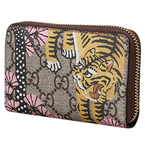 GUCCI(USED) 구찌 GG로고 PVC 타이거 프린팅 동전지갑