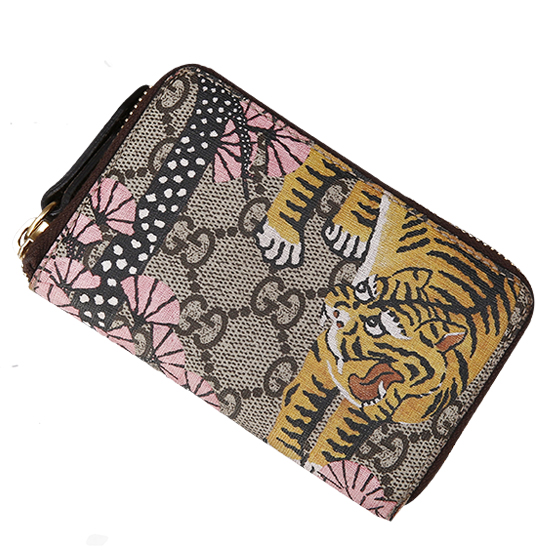 GUCCI(USED) 구찌 GG로고 PVC 타이거 프린팅 동전지갑