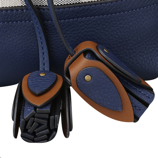 BURBERRY(USED)캔버스 체크 패브릭 버킷백