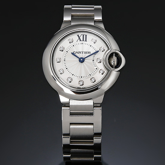 CARTIER(USED) 발롱블루 스틸 28 다이아인덱스
