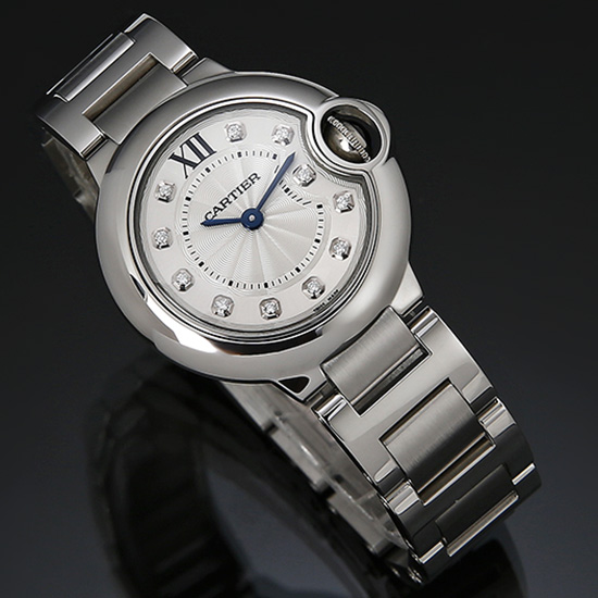 CARTIER(USED) 발롱블루 스틸 28 다이아인덱스