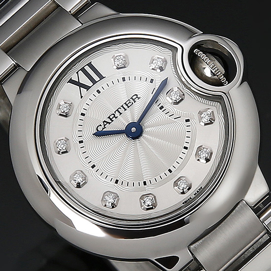 CARTIER(USED) 발롱블루 스틸 28 다이아인덱스